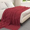 vidaXL Throw Blanket Bordeaux Red 270 x 240 cm Fleece