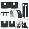 vidaXL Kids'Loft Bed Frame Black 79.5 x 200 cm Metal
