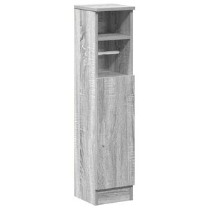 vidaXL Bathroom Cabinet with Roll Holder Grey Sonoma 20,5x22x90 cm