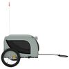 vidaXL Pet Bike Trailer Grey and Black Oxford Fabric and Iron