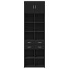 vidaXL Storage Cabinet Black 70x42.5x225 cm Engineered Wood