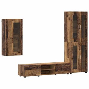 vidaXL TV Cabinet Set FLORIN 3 pcs Old Wood Engineered Wood