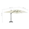 vidaXL Garden Parasol with Portable Base Sand