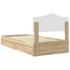 vidaXL Storage Bed with Drawer Sonoma Oak 100 x 200 cm Engineered Wood