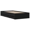 vidaXL Bed Frame with Drawers without Mattress Black 90x200 cm