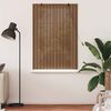 vidaXL Roller Blind with Curtains Manual Brown 120 x 160 cm Bamboo