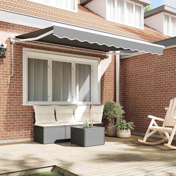 vidaXL Awning Frame White 2.5 x 2 m Powder-coated steel and aluminium