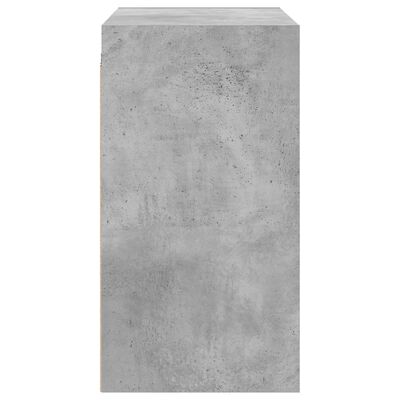 vidaXL Wall Cabinet with Glass Doors Concrete Grey 68x37x68.5 cm