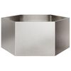 vidaXL Garden Planter Hexagon 104x90x45 cm Stainless Steel