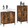 vidaXL Bathroom Furniture Set with Drawer with Shelf 2 pcs Smoked Oak