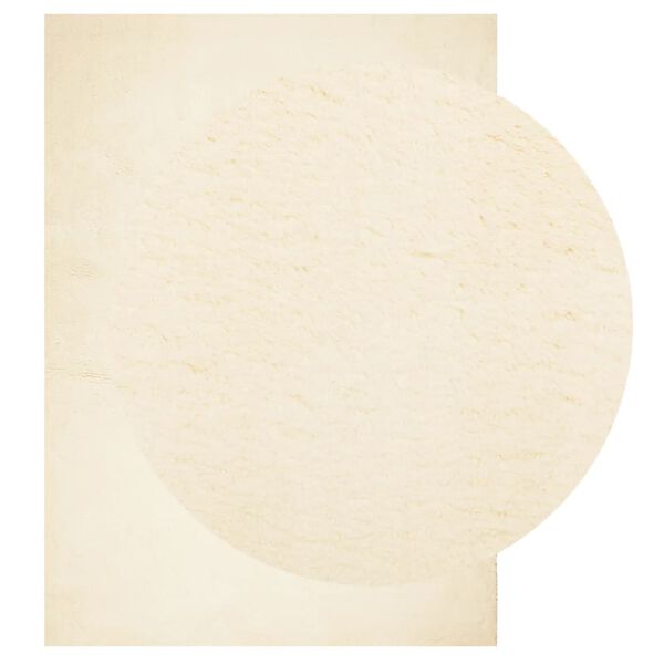 vidaXL Rug HUARTE Short Pile Soft and Washable Cream 240x340 cm