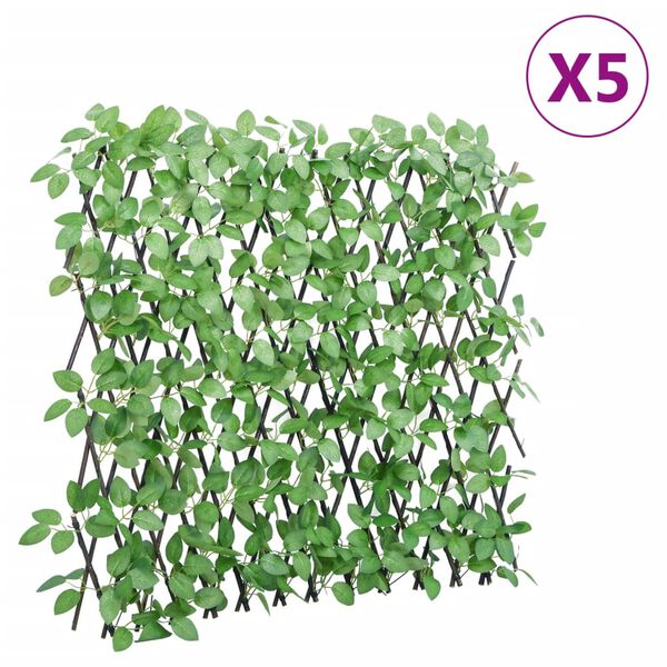 vidaXL Artificial Ivy Trellis Expandable 5 pcs Green 180x65 cm