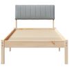 vidaXL Bed frame Brown and light grey 80 x 200 cm Solid pine wood