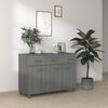 vidaXL Sideboard HAMAR Dark Grey 113x40x80 cm Solid Wood Pine