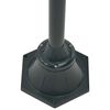 vidaXL Garden Post Light E27 220 cm Aluminium 2-Lantern Dark Green
