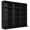 vidaXL CD Cabinet High Gloss Black 100x23x89.5 cm Engineered Wood