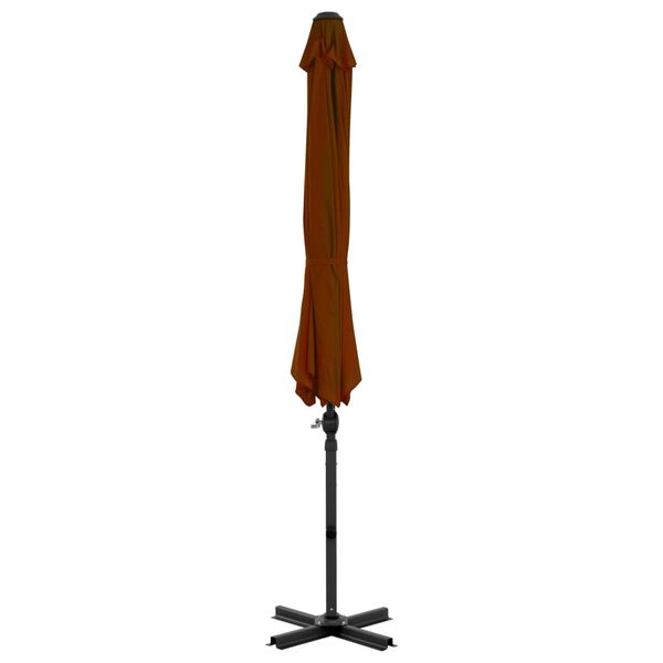 vidaXL Cantilever Garden Parasol with Aluminium Pole Terracotta 300 cm