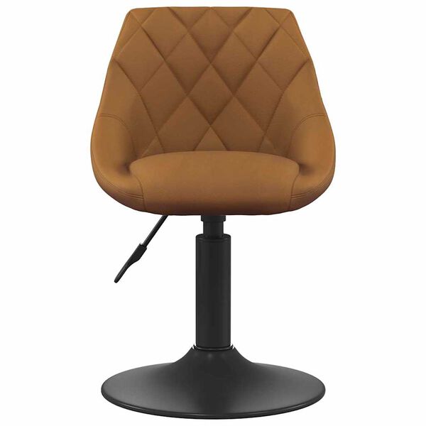 vidaXL Swivel Dining Chairs 2 pcs Brown 46 x 44 x 77.5 cm Faux leather
