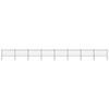 vidaXL Garden Fence with Spear Top Steel 1426x100 cm Black