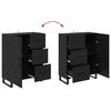 vidaXL Highboard with Drawer 2 pcs Black Oak 69.5 x 34 x 180 cm