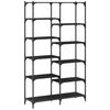 vidaXL Bookshelf Black 100x32x170 cm Engineered Wood and Iron