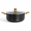Livoo Sauce Pot Stone & Wood-look 28 cm 6 L Aluminium