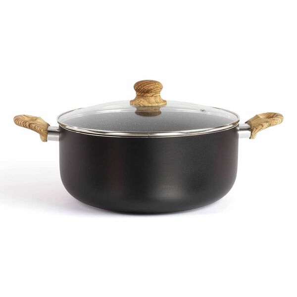 Livoo Sauce Pot Stone & Wood-look 28 cm 6 L Aluminium