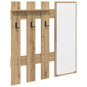 vidaXL Wall-Mounted Coat Rack Artisan Oak 100 x 10 x 100 cm