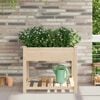 vidaXL Garden Planter Beige 90 x 90 x 76.5 cm Solid Fir Wood