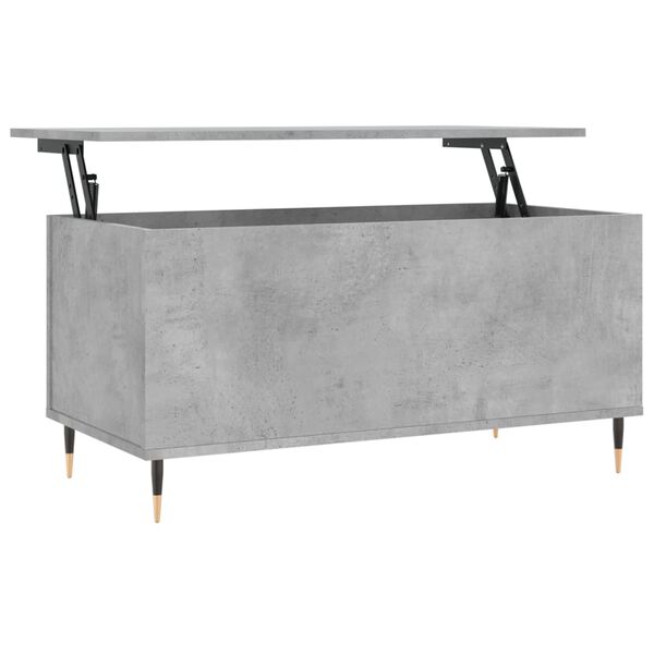 vidaXL Coffee Table Concrete Grey 90x44.5x45 cm Engineered Wood