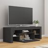 vidaXL TV Cabinet with LED Lights Grey 120x35x40 cm