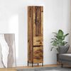 vidaXL Highboard Old Wood 34.5 x 34 x 180 cm Engineered Wood