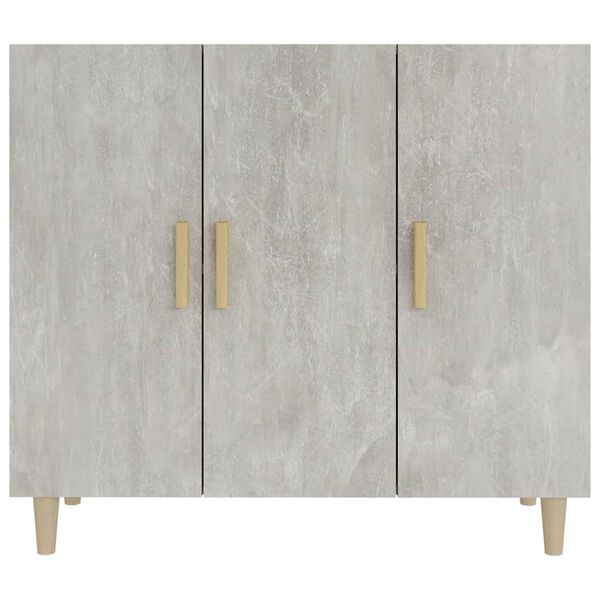 vidaXL Sideboard Concrete Grey 90x34x80 cm Engineered Wood