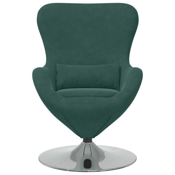 vidaXL Egg Chair Dark Green 63 x 73 x 90 cm Velvet