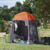 vidaXL Shower Tent Folding Grey and Orange 160 x 160 x 227 cm Steel