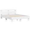 vidaXL Bed Frame with LED without Mattress White 120x190 cm Small Double