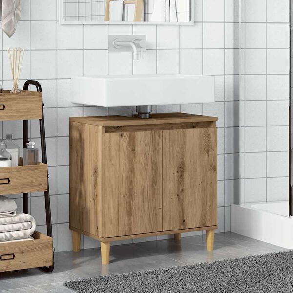 vidaXL Sink Cabinet Artisan Oak 58x33x60 cm Engineered Wood