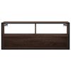 vidaXL TV Cabinet Brown Oak 100x31x39.5 cm Engineered Wood and Metal