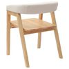 vidaXL Dining Chairs 2 pcs Natural 54 x 57 x 73 cm Solid Rubber Wood
