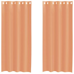 vidaXL Voile Curtains with Grommets 2 pcs Terracotta