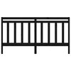vidaXL Bed Headboard Black 206x4x100 cm Solid Wood Pine