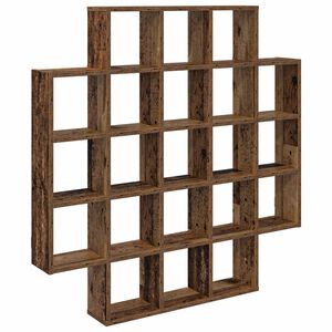 vidaXL Wall Shelf Old Wood 100 x 13 x 100 cm Engineered Wood