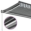 vidaXL Manual Retractable Awning with LEDs Anthracite&White 400x350 cm