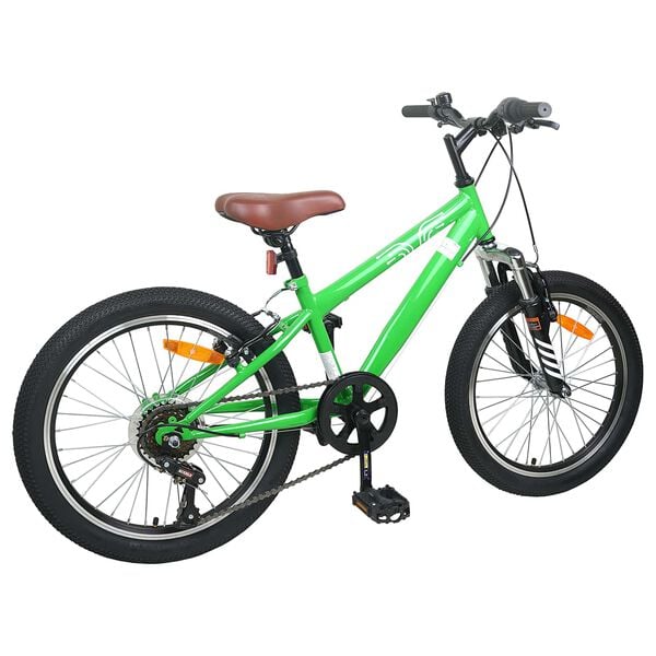 vidaXL Kids Mountain Bike 20'' 6-Speed for 5-8 Years Old Green