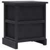 vidaXL Nightstand Black 38x28x45 cm Paulownia Wood