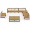 vidaXL 13 Piece Garden Lounge Set Honey Brown Solid Pinewood
