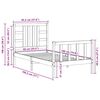 vidaXL Bed Frame without Mattress 90x190 cm Single Solid Wood Pine