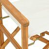 vidaXL Folding Director's Chairs 2 pcs Cream Solid Wood Teak
