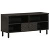 vidaXL TV Cabinet Black 100x33x46 cm Solid Wood Mango