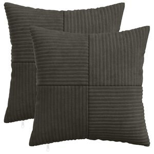 vidaXL Cushion Cover 2 pcs ALMELO Anthracite 30 x 30 cm Corduroy